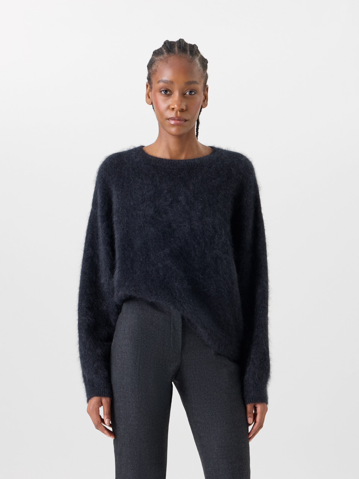 Designer Cloud Cashmere Knit Sweater - grey #editorial