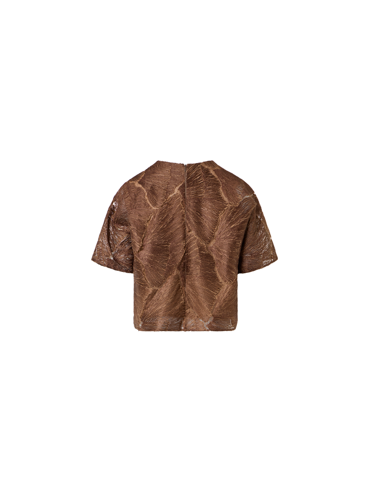 Designer Lacquered Sea Fan Lace Boxy Blouse