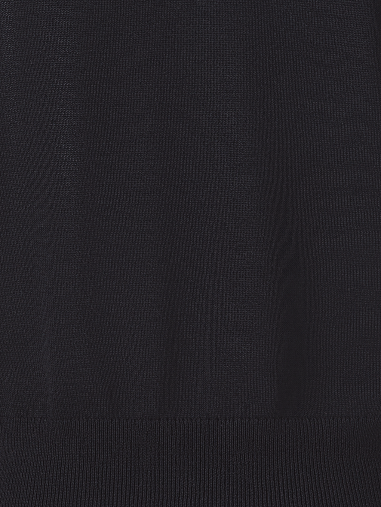 Designer Merino Knit Shirt with 3D Carnation Embroidery - black