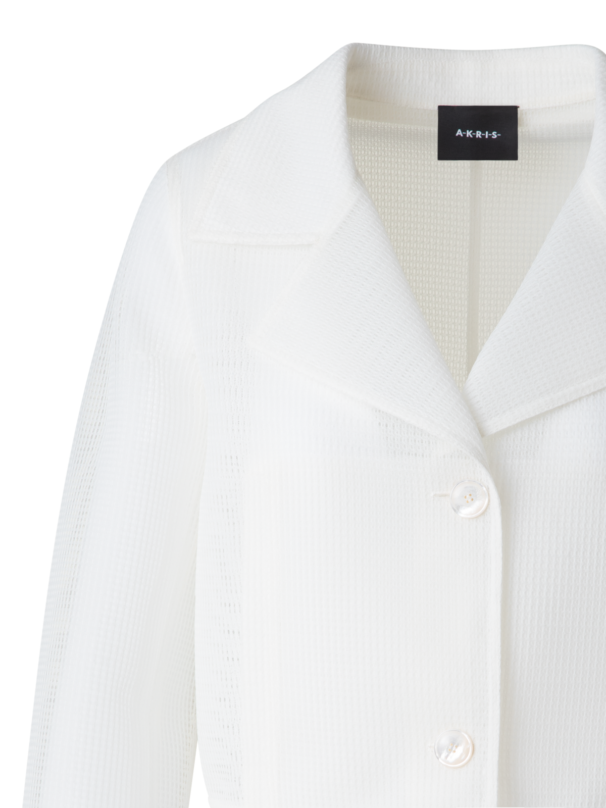 Cropped Jacket in Sheer Techno-Grid – Akris Inc. Cropped Jacket in Sheer Techno-Grid – Akris Inc.