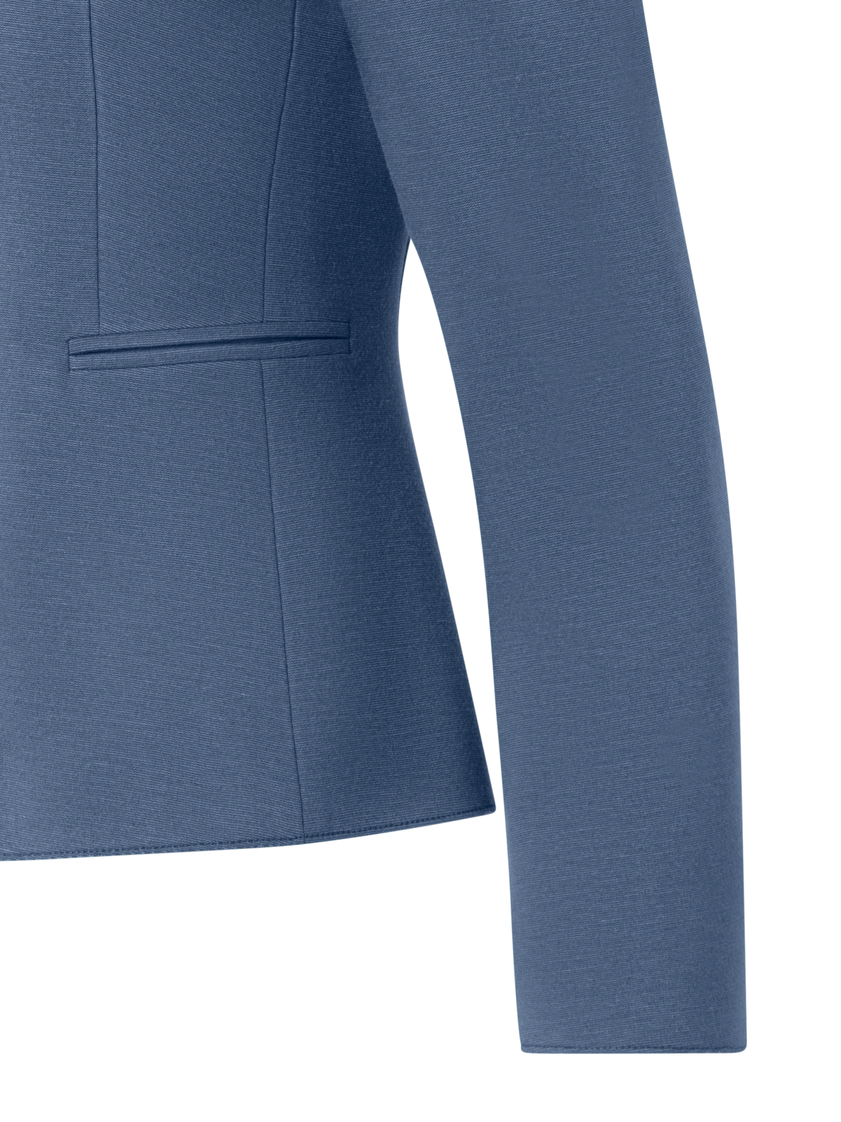 Designer Fitted Single-Button Jersey Blazer - blue