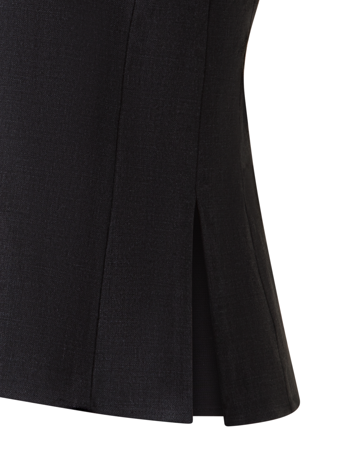 Designer Sleeveless Tie Neck Blouse in Linen Blend - black