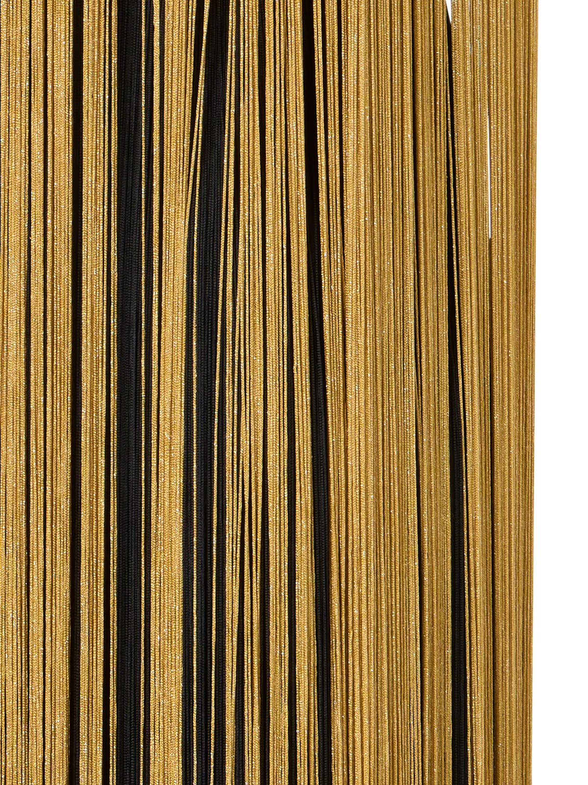 Designer Silk Gown with Oro Lienzo Maxi Fringes - black - multicolor - gold