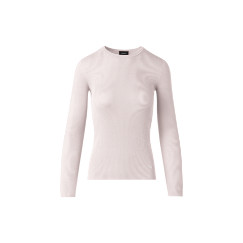 Seamless Silk Cotton Knit Sweater