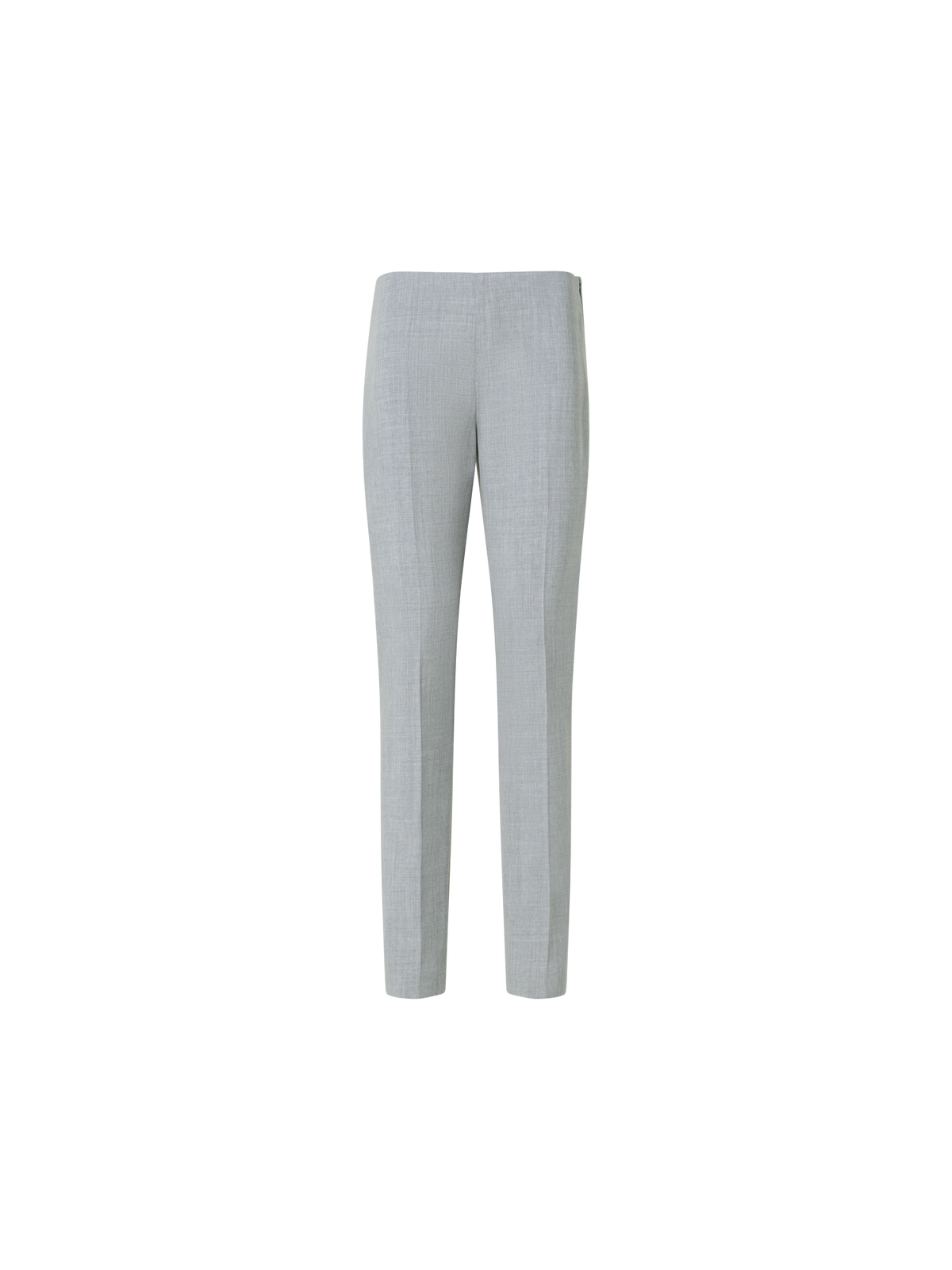 Designer Slim Wool Double-Face Pants - grey