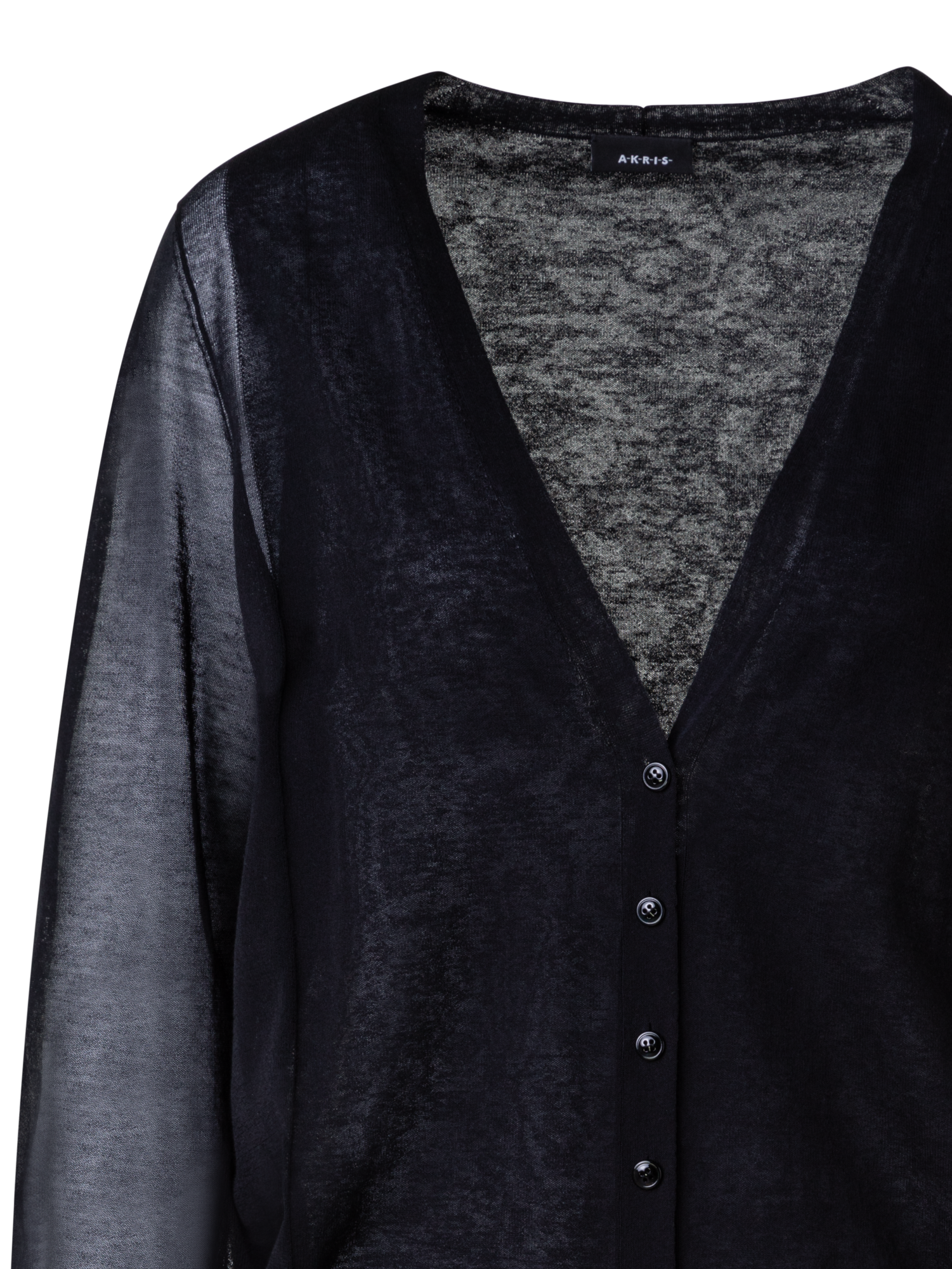 Designer Light Cardigan in Cotton Blend - black