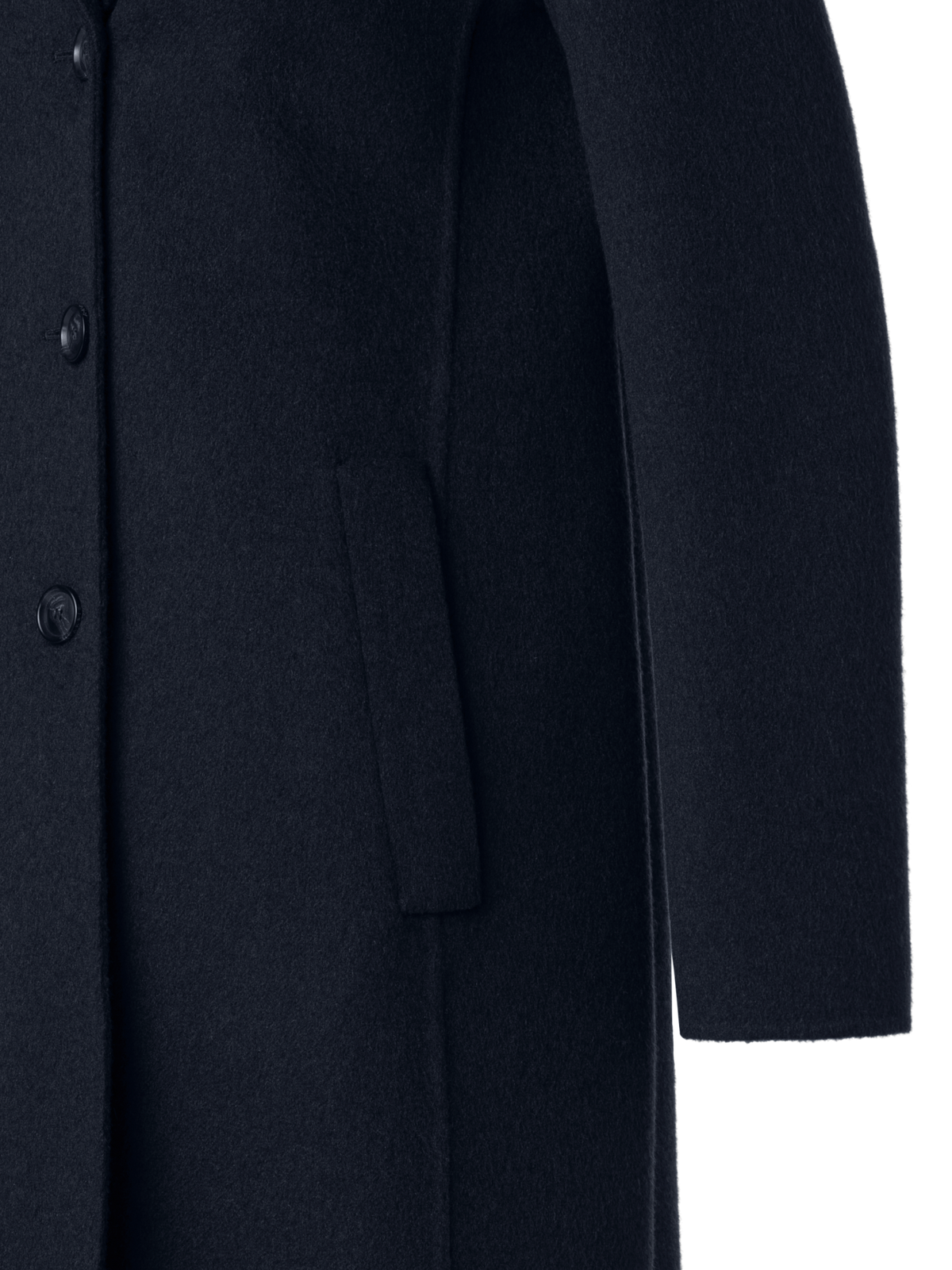 Designer Cashmere Double-Face Blazer Coat - navy - blue