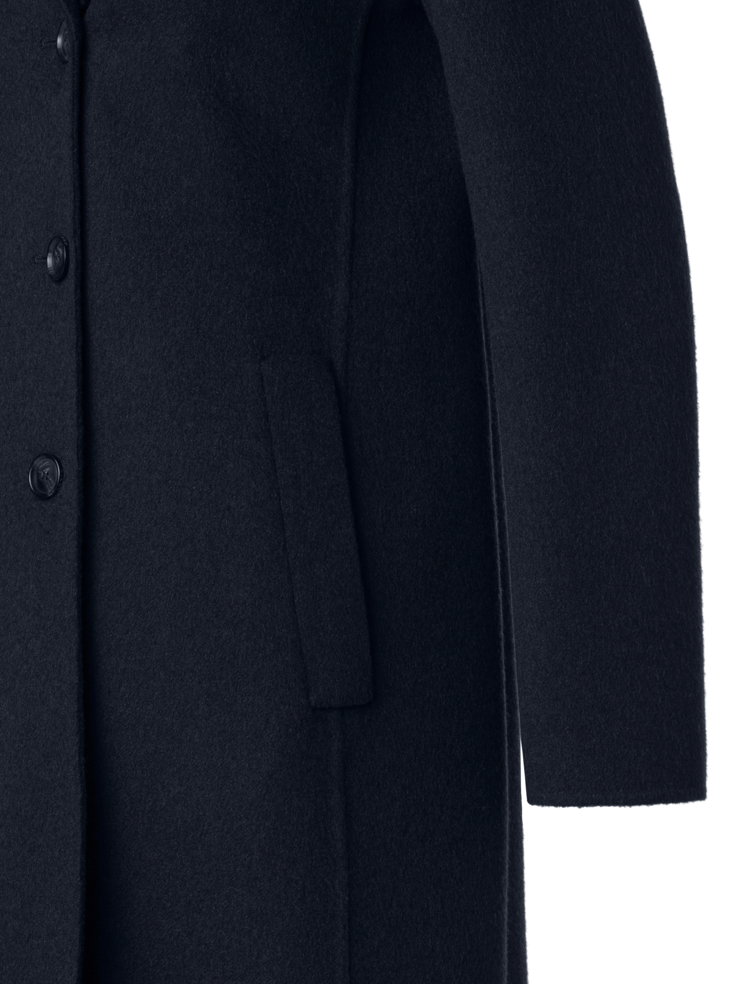 Designer Cashmere Double-Face Blazer Coat - navy - blue