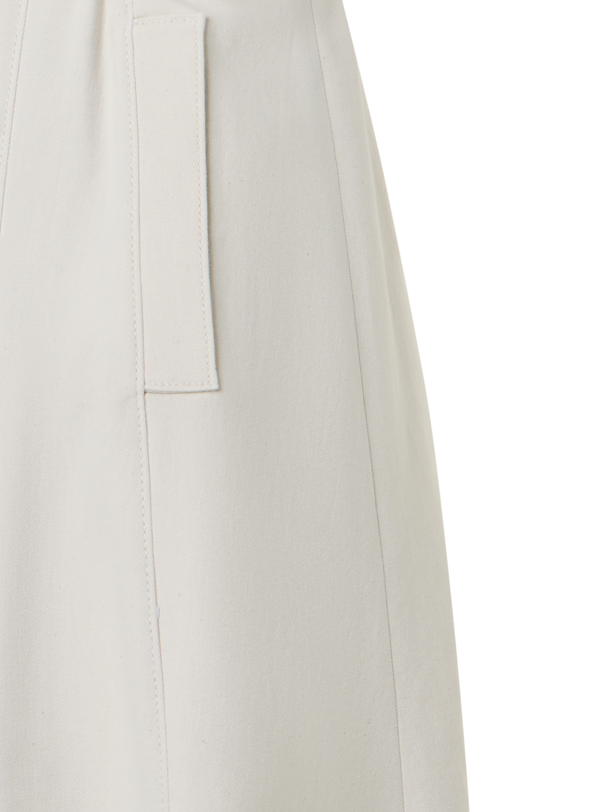 Designer Sleeveless Midi Shirt Dress in Cotton Denim - neutral - grey - beige