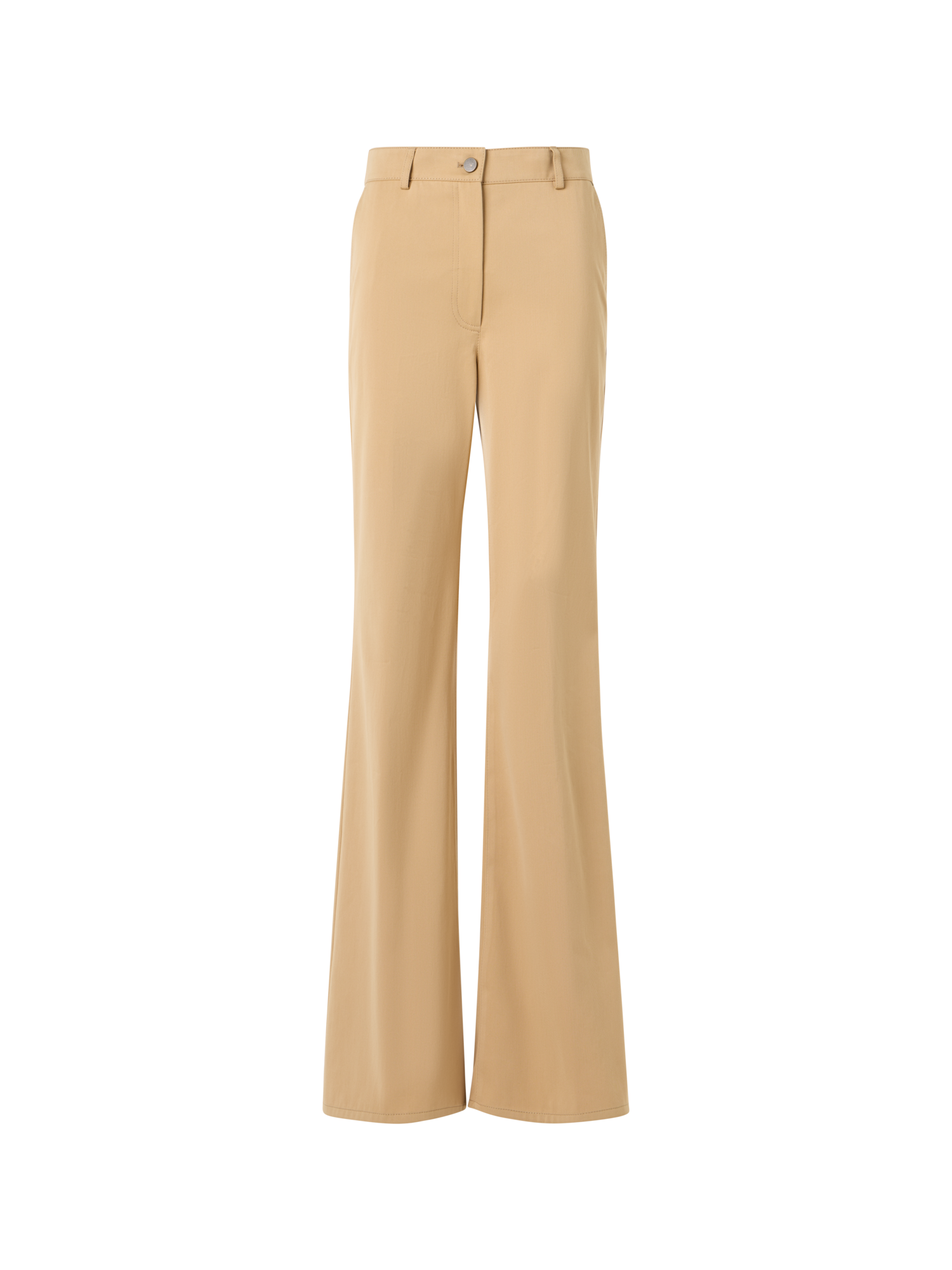 Designer Celia Bootcut Pants in Cotton Gabardine - beige