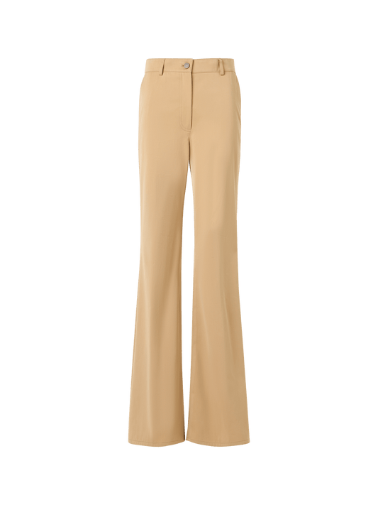 Designer Celia Bootcut Pants in Cotton Gabardine - beige