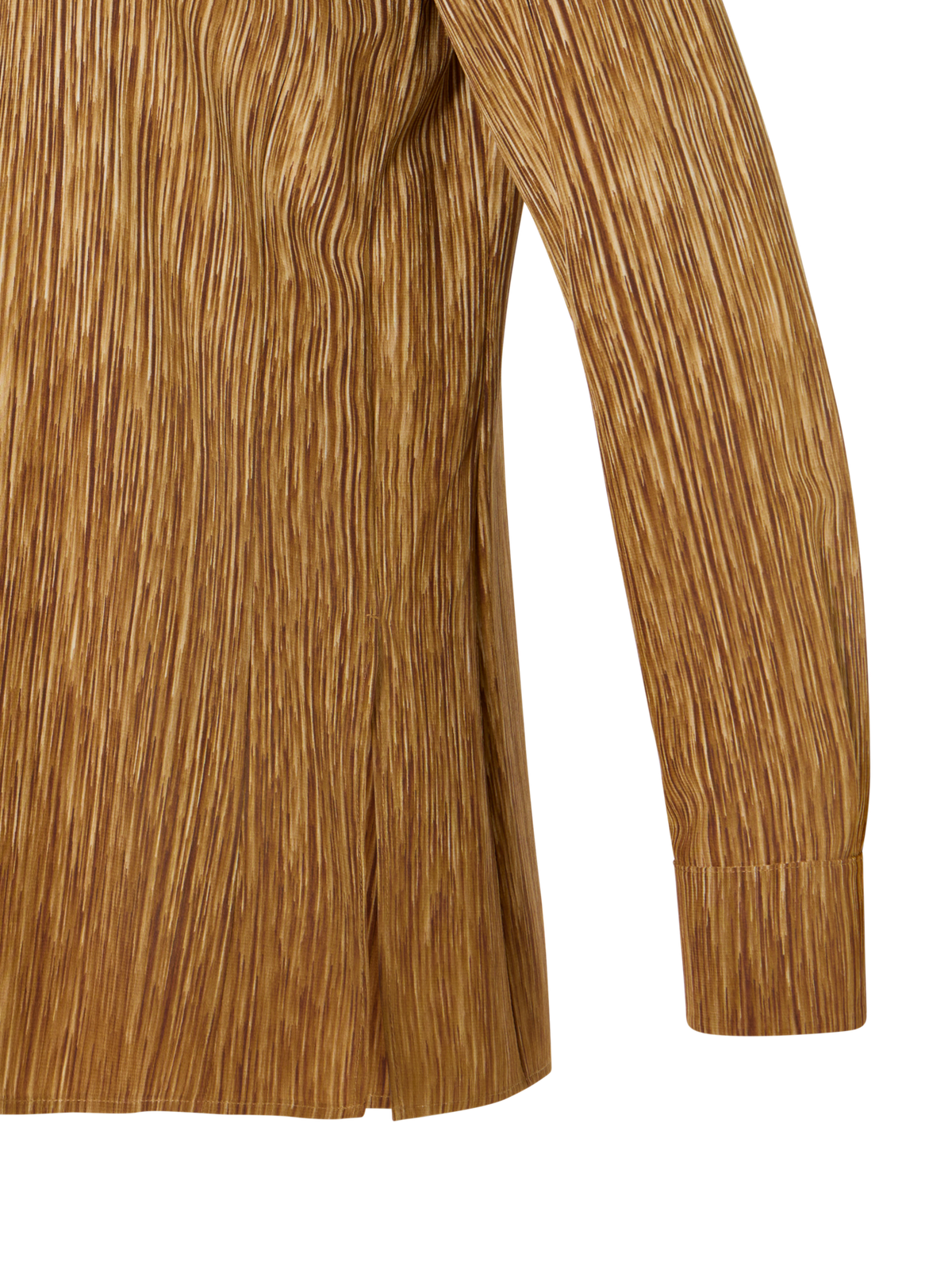 Designer Silk Tunic Blouse in Oro Lienzo Print - multicolor - black - brown