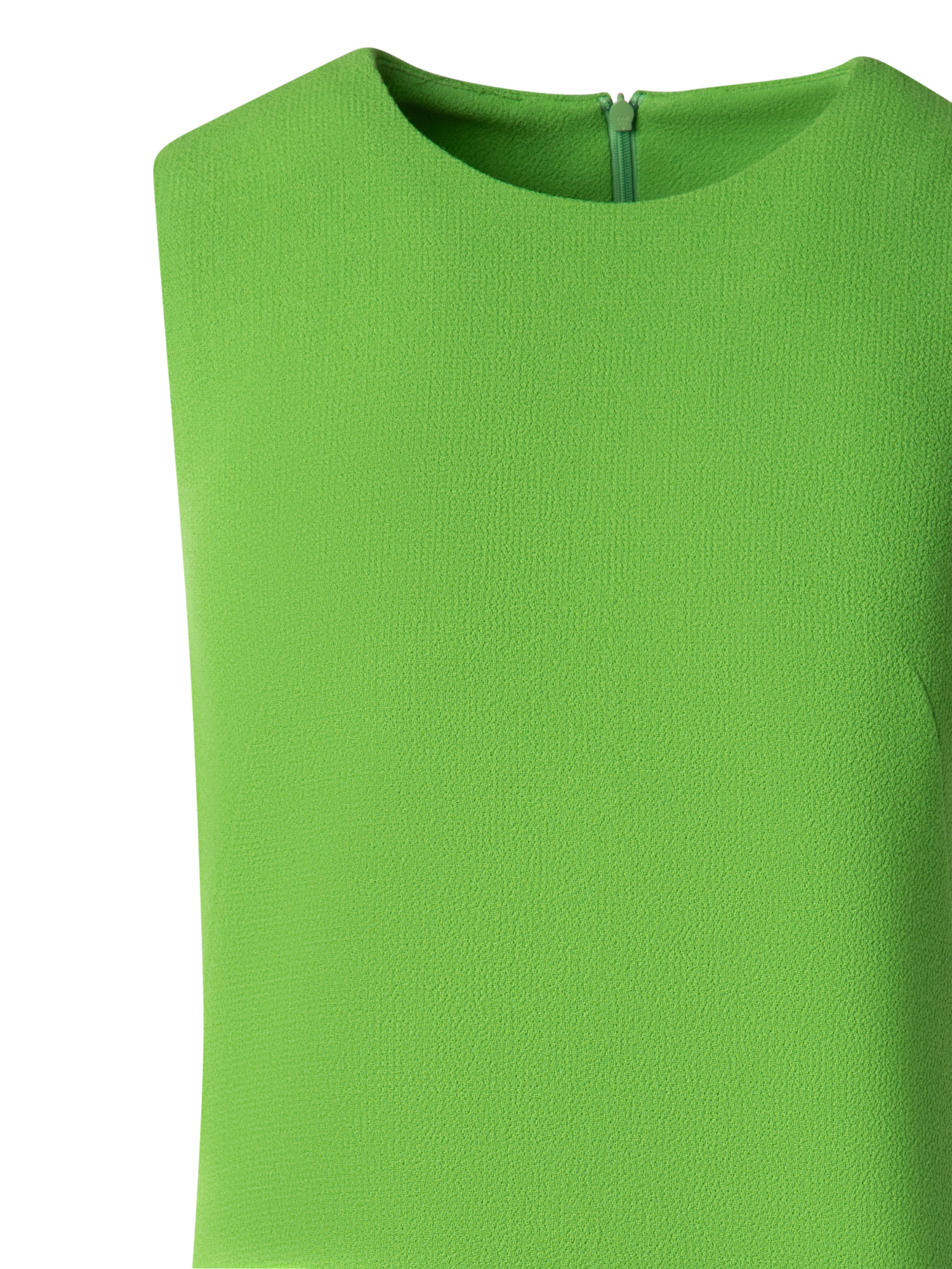 Designer Sheath Dress in Wool Double-Face - green