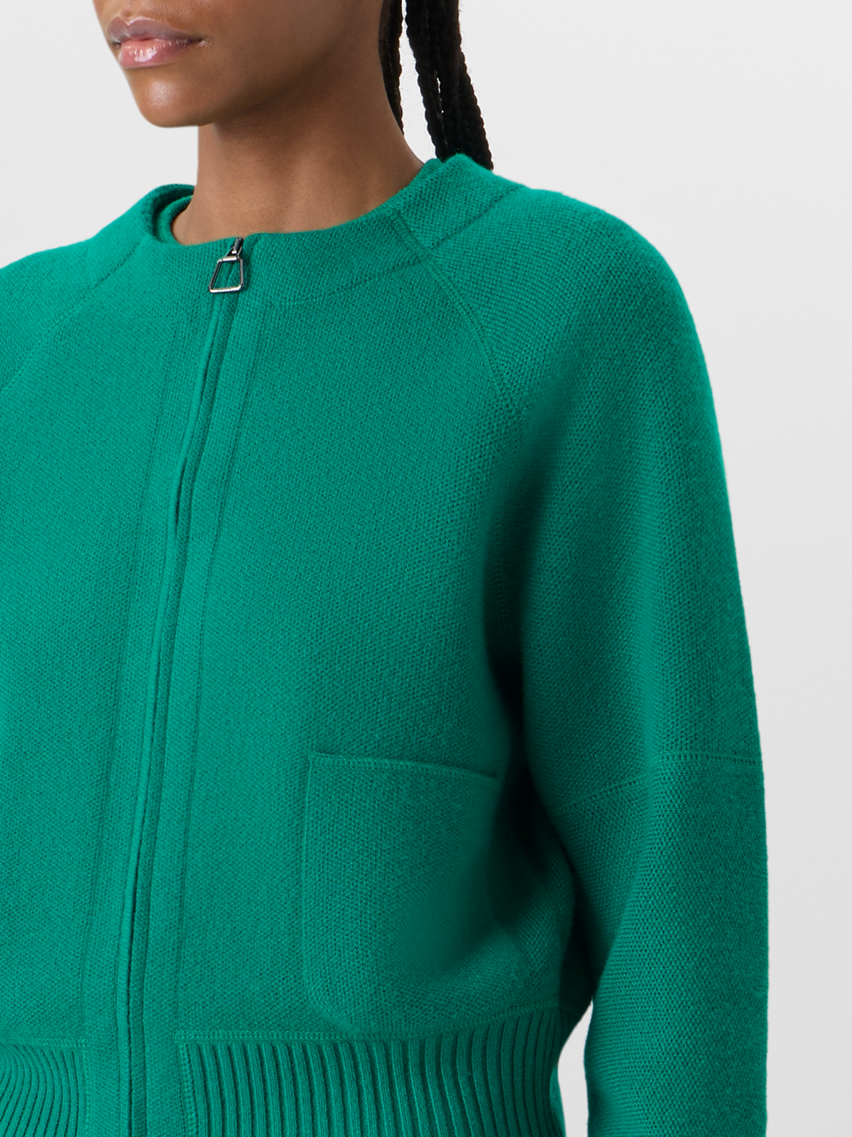 Designer Cashmere-Piqué Knit Cardigan - green #editorial