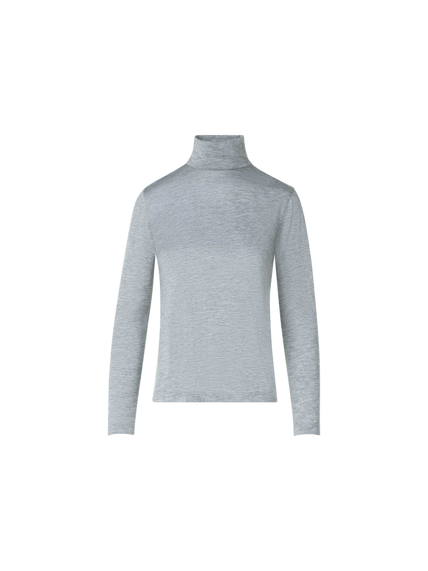 Designer Turtleneck Shirt from Cashmere Silk - grey
