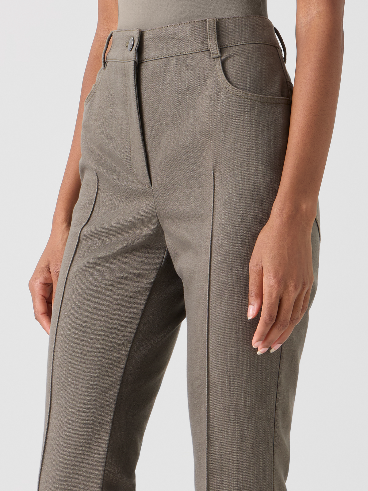 Designer Farid Bootcut Cotton Denim Pants - beige #editorial