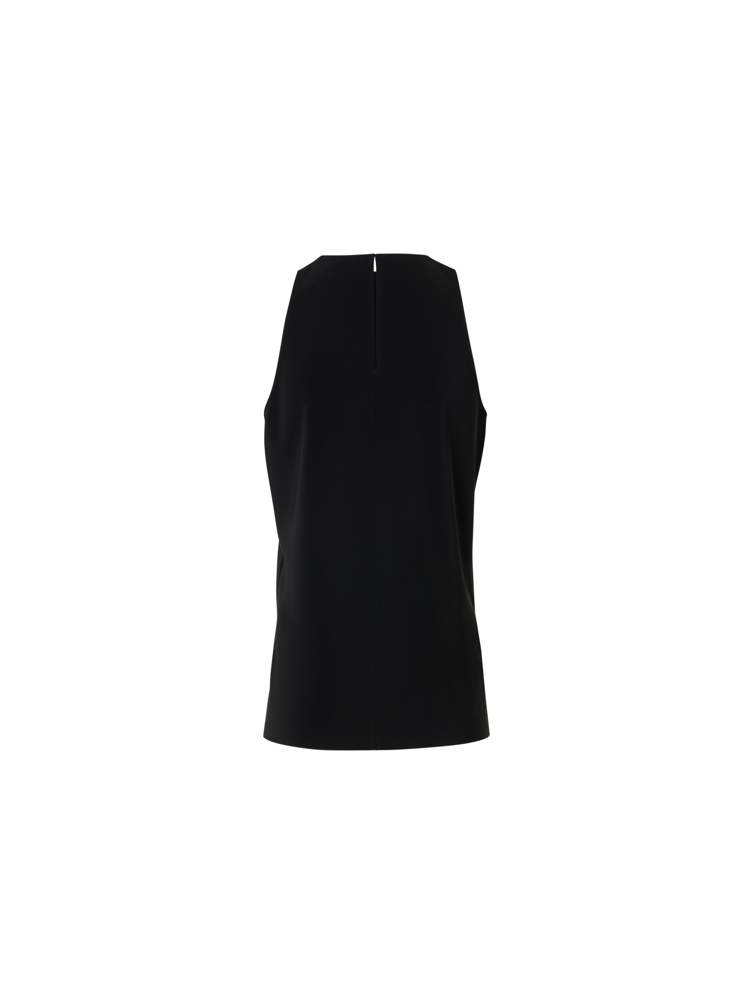 Designer Signature Laser-Cut Sleeveless Blouse - black