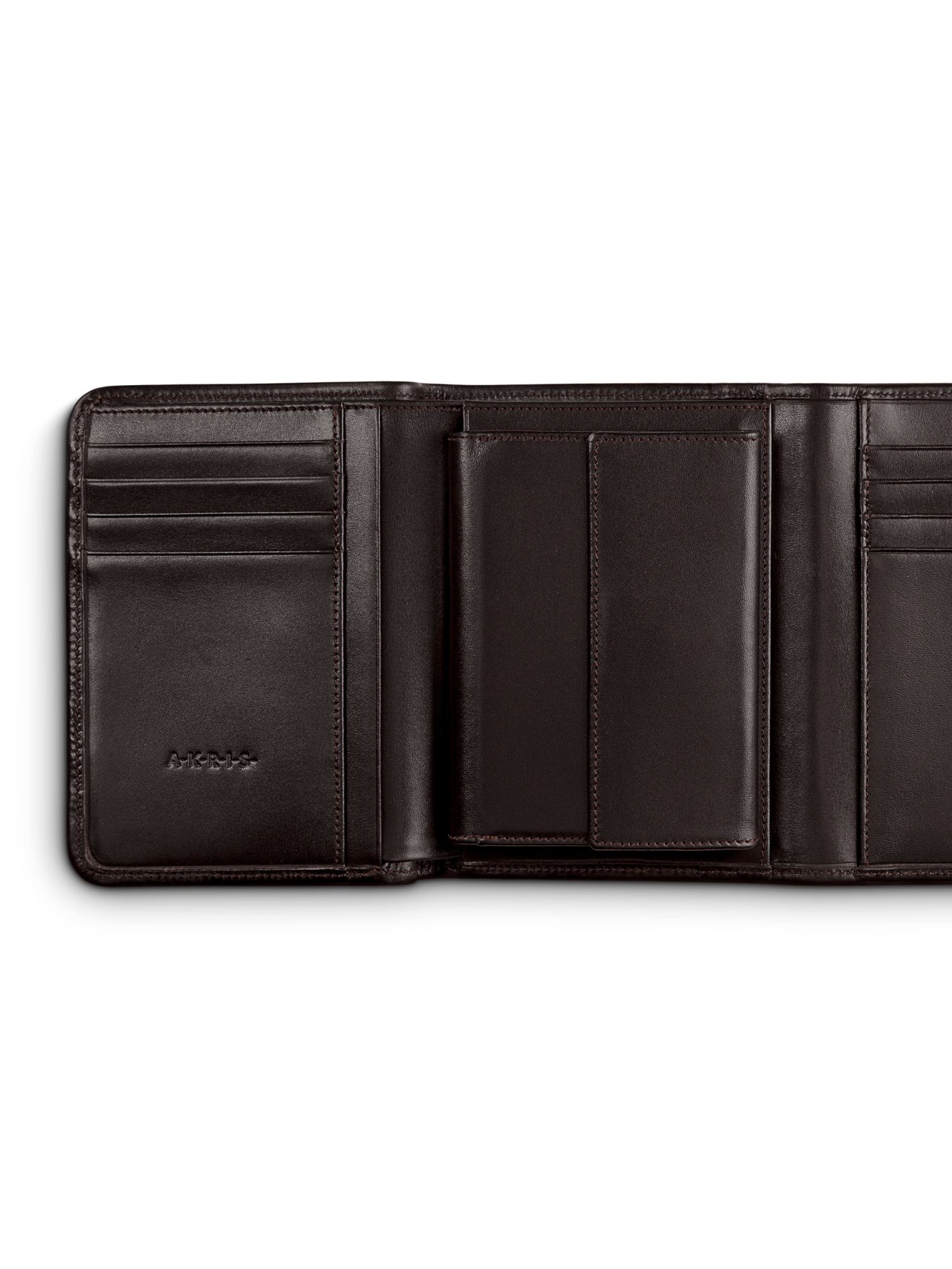 Designer Tri-Fold Wallet in Horsehair Fabric - brown