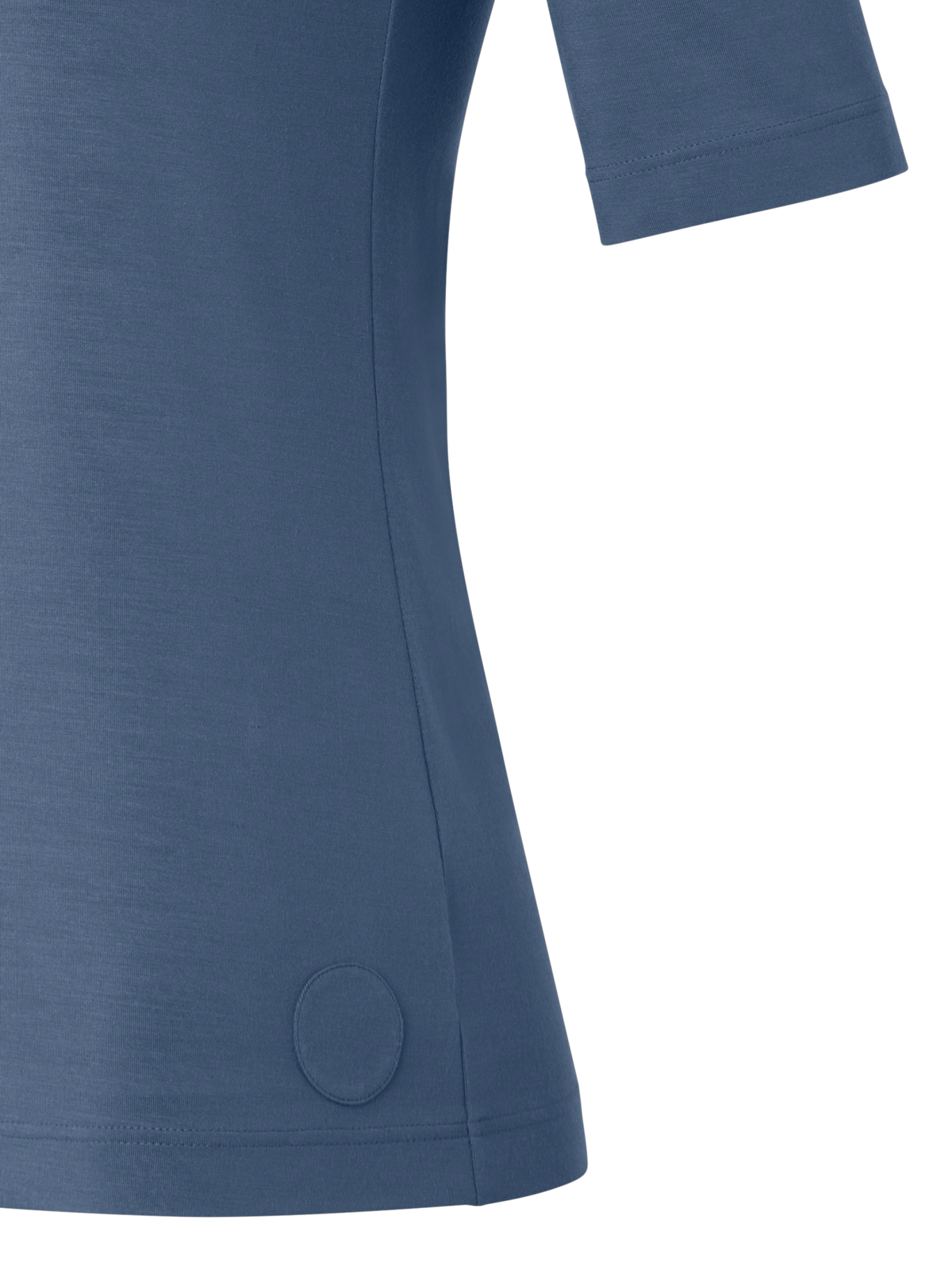 Designer Square Neck T-Shirt in Modal - blue