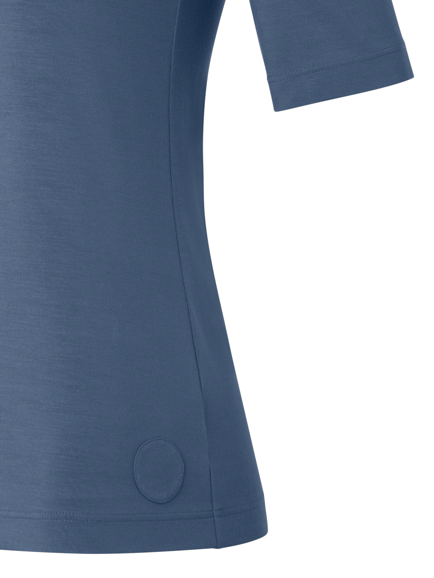 Designer Square Neck T-Shirt in Modal - blue
