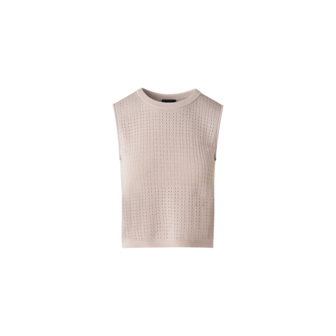 Knit Top in Silk Cotton Ajouré