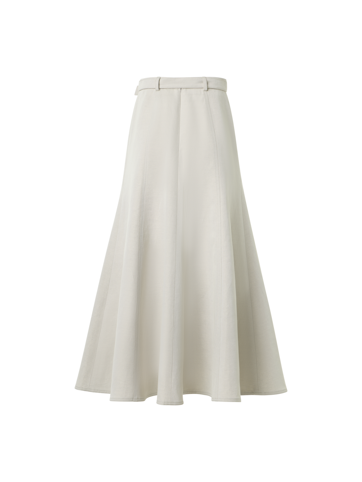 Designer A-Line Midi Button Down Skirt - grey