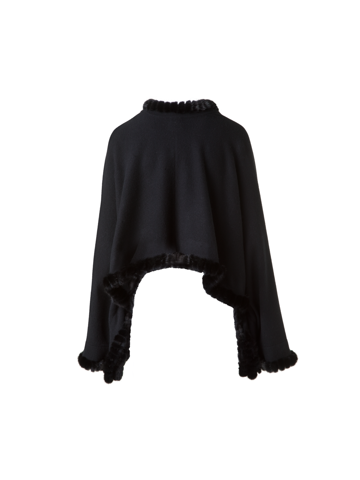 Designer Cashmere-Silk Knit Bolero - black