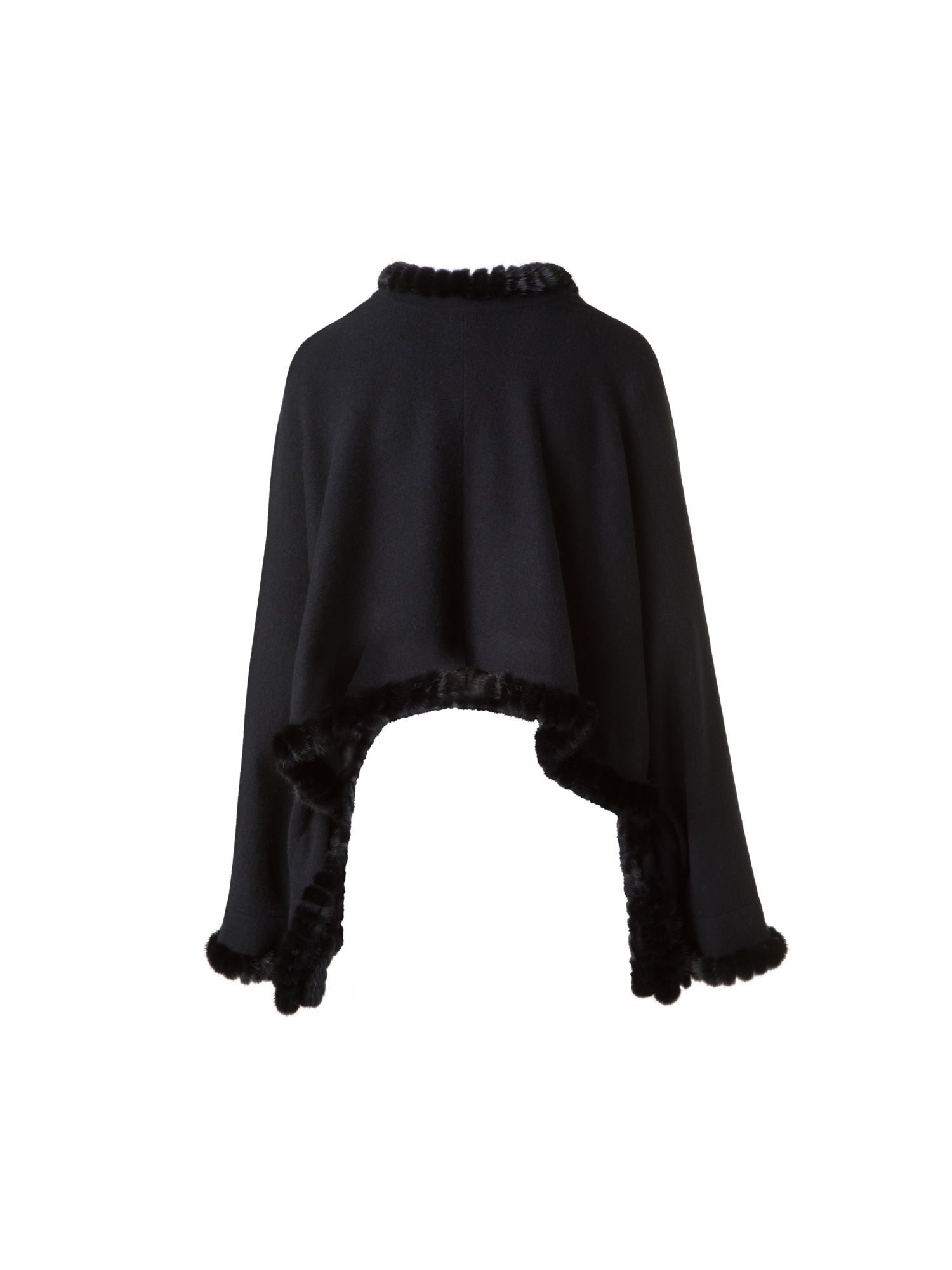 Designer Cashmere-Silk Knit Bolero - black