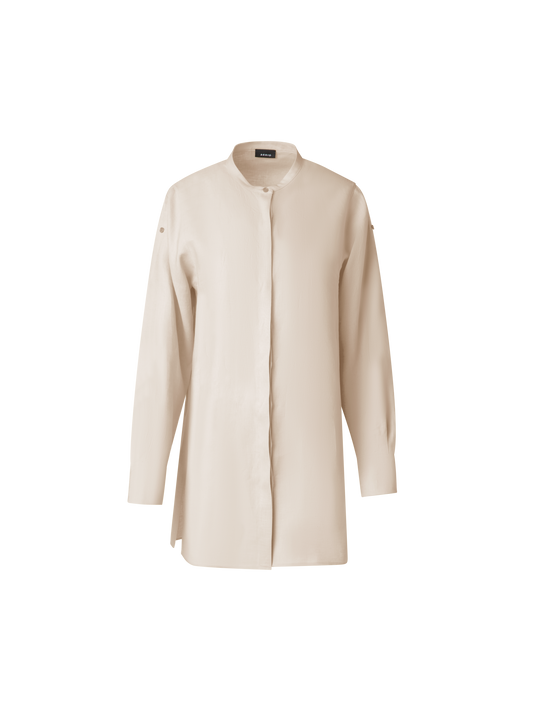 Designer Oversized Tunic Blouse in Linen - neutral - pastel - beige