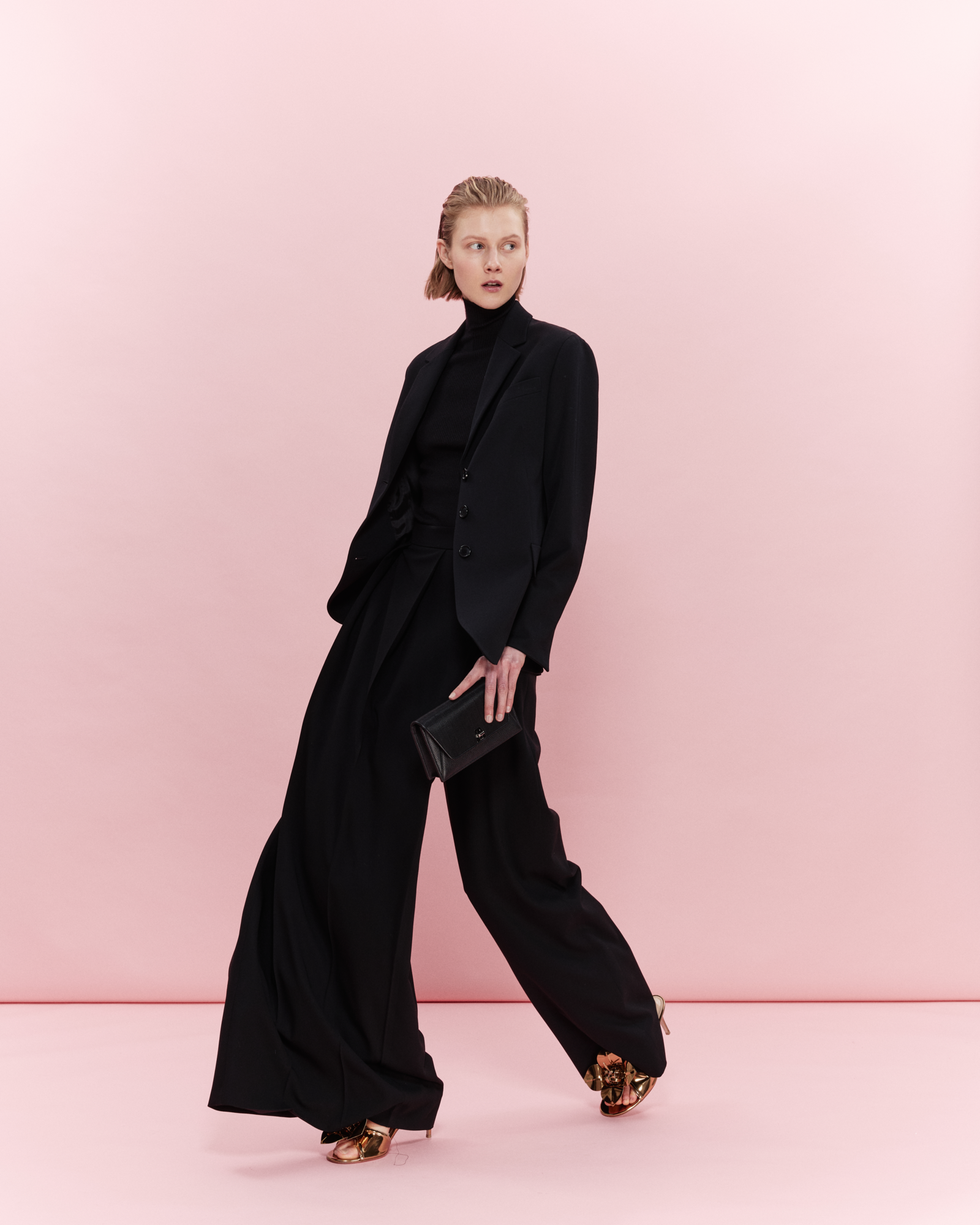 Designer Anouk Envelope Clutch - black 