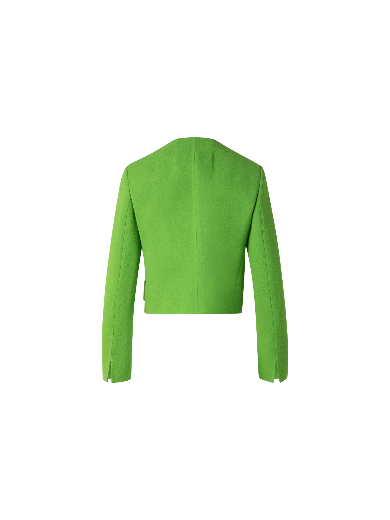 Designer Cropped Jacket in Wool Double-Face - green
