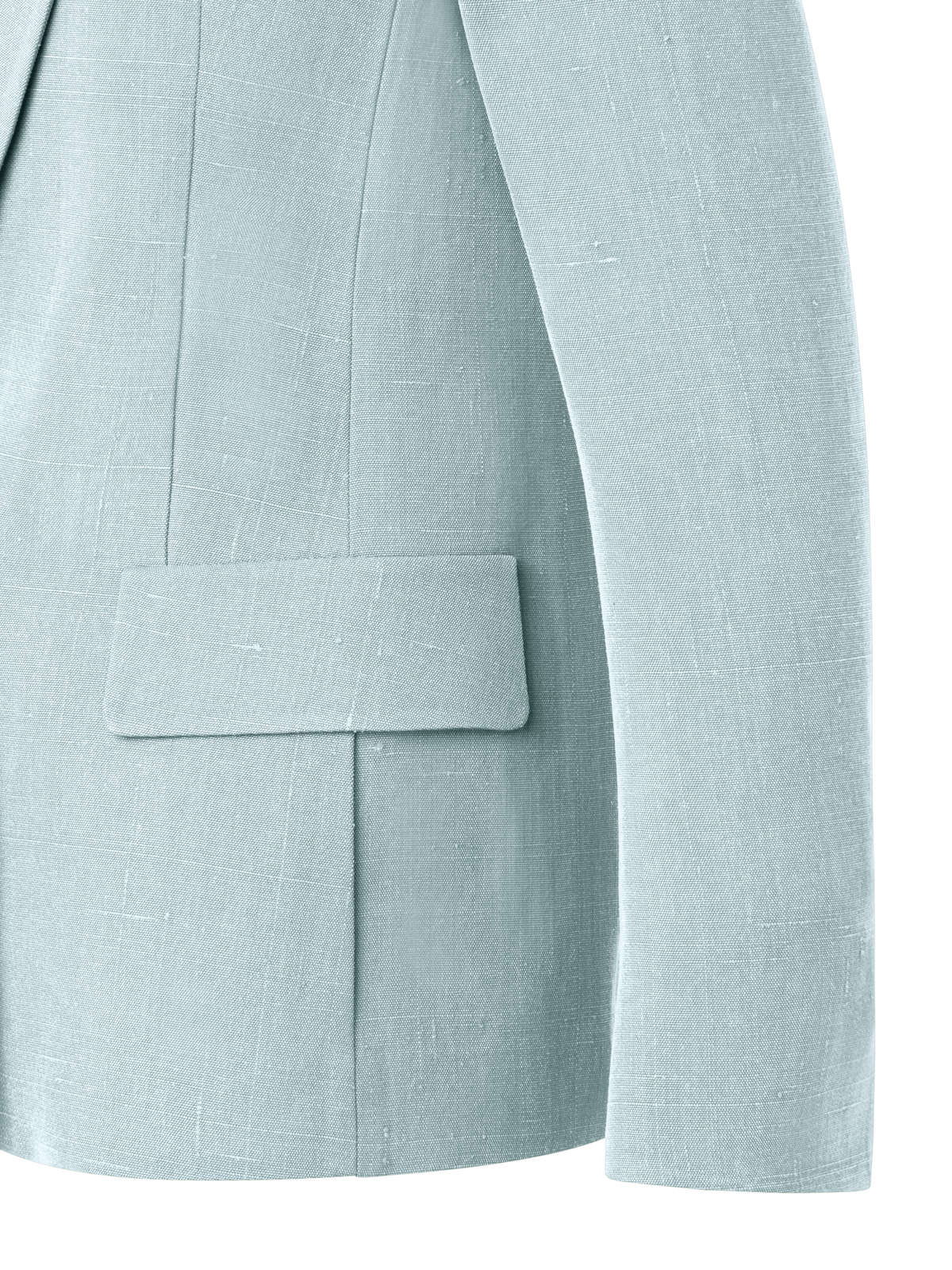Designer Double Breasted Blazer in Shantung Silk - pastel - blue