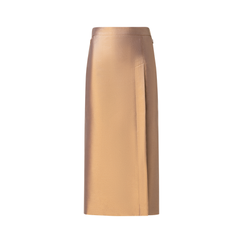 Cotton and Lurex Pencil Skirt with Slit