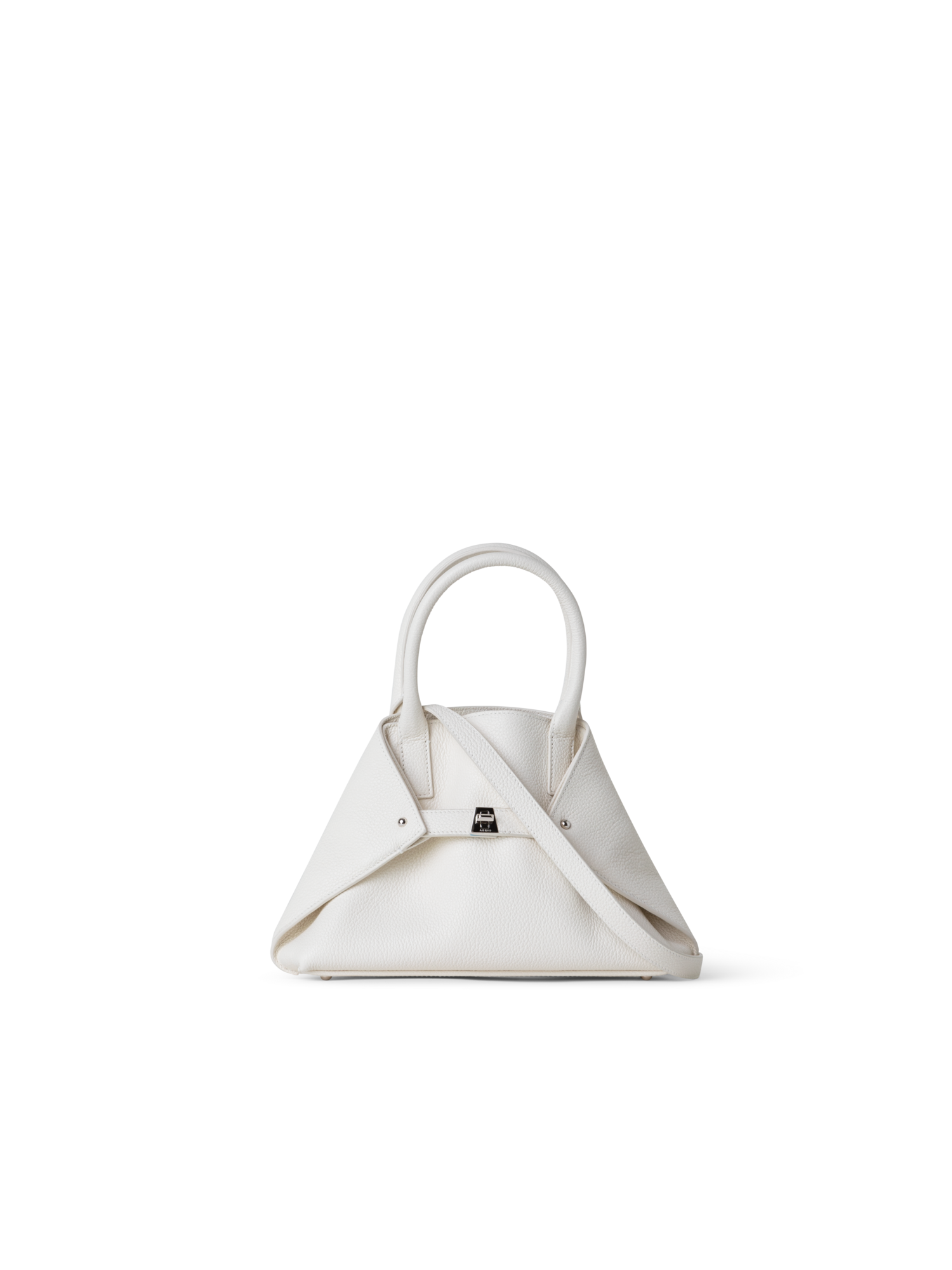 Designer Ai Little Top Handle Tote Bag - neutral - white