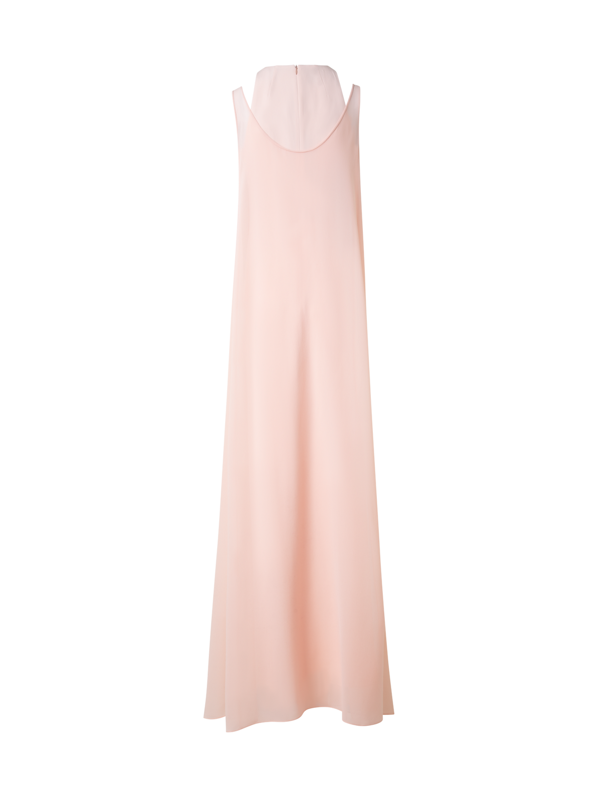 Designer Long Silk Gown with Silk Georgette Overlayer - pink