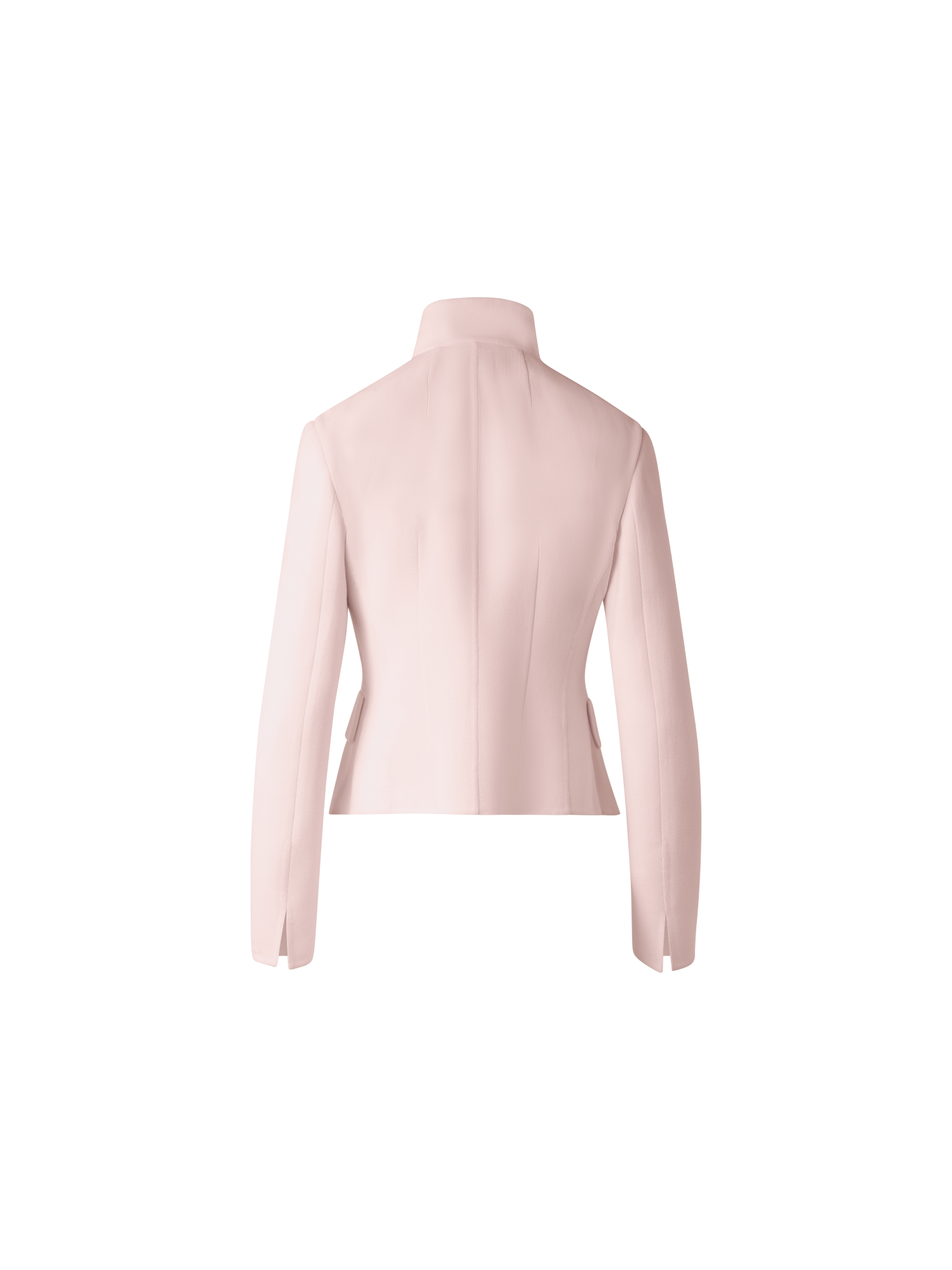 Designer Tailored Wool Crêpe Double Face Jacket - pastel - pink