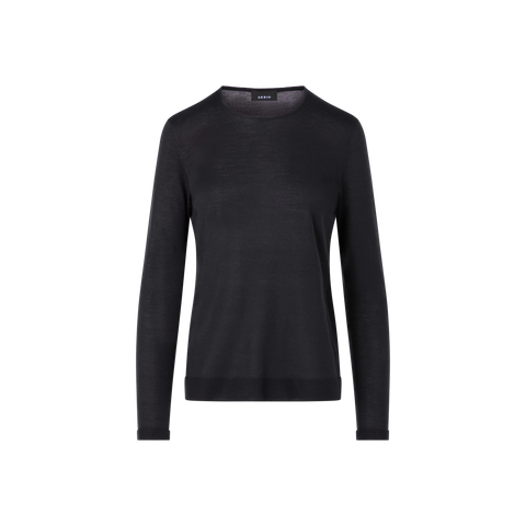 Seamless Crew Neck Sweater in Cashmere Silk