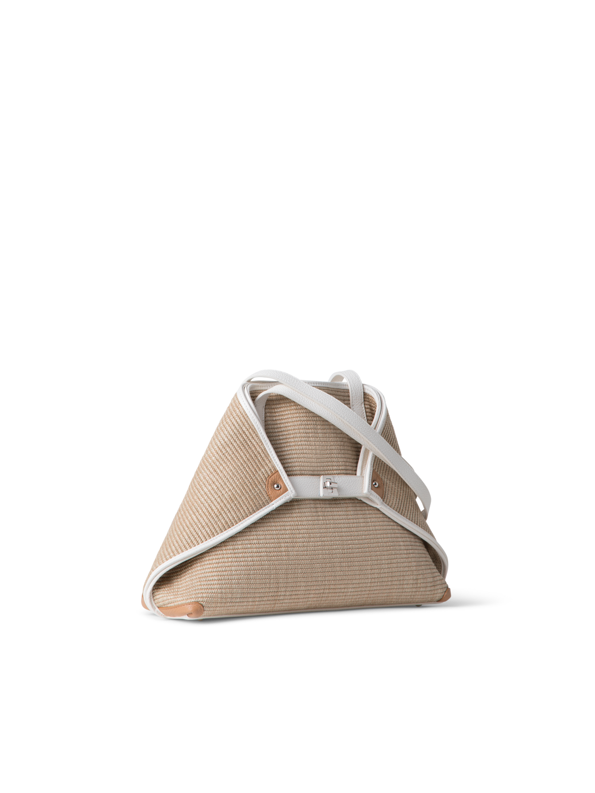 Designer Ai Small Shoulder Tote - neutral - multicolor - beige - white