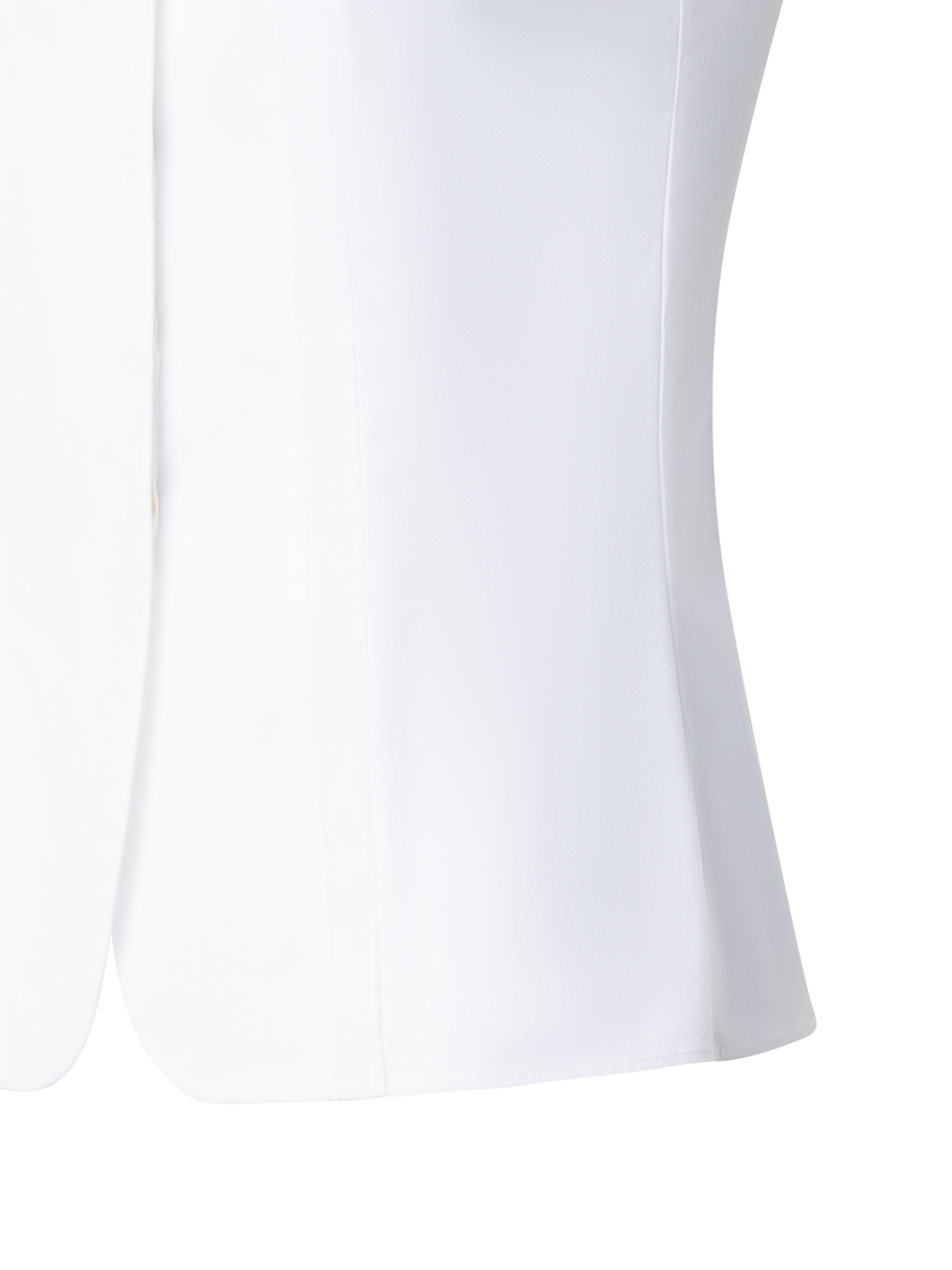 Designer Sleeveless Cotton Stretch Gilet Blouse - white