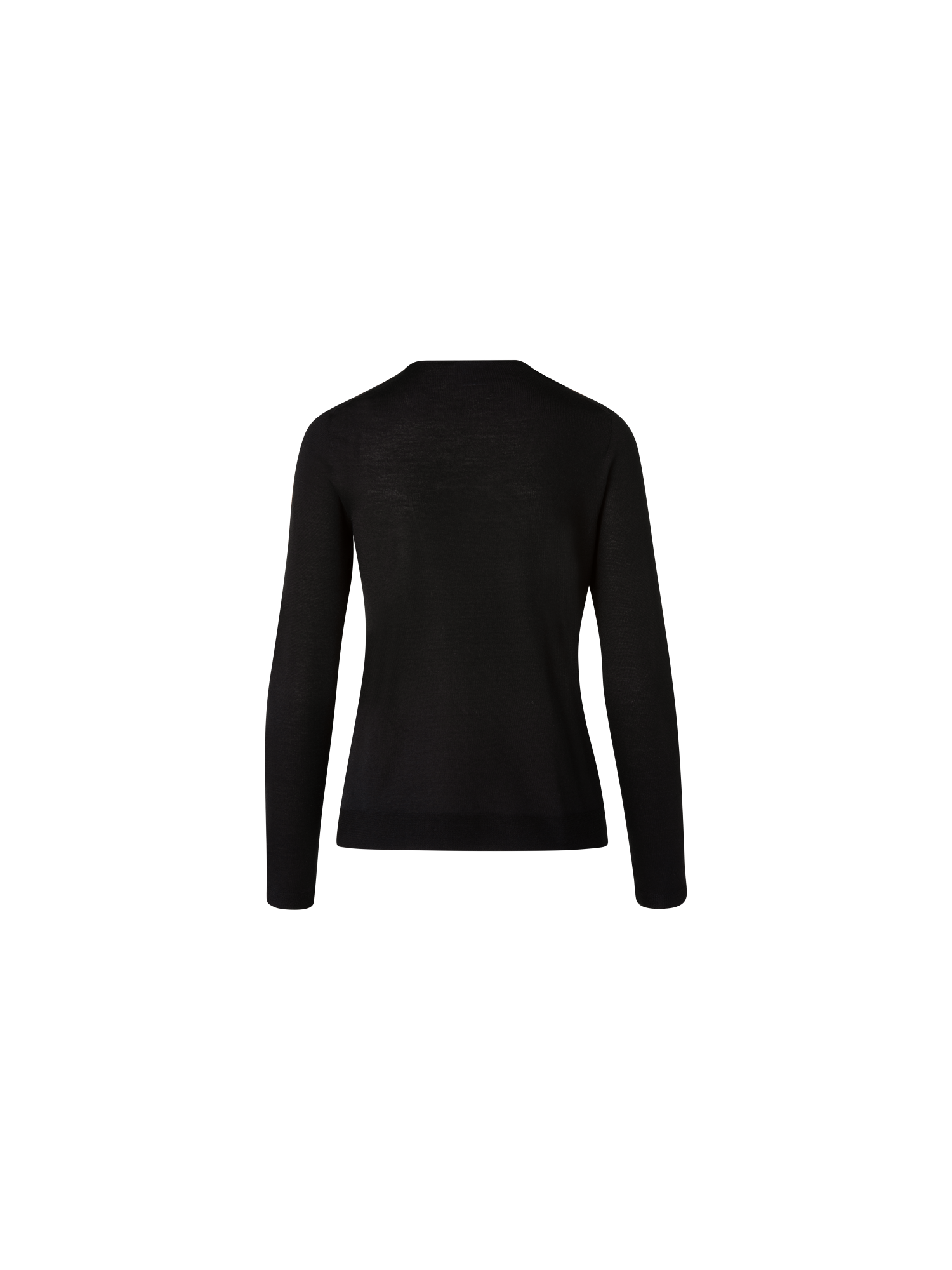 Designer Seamless Pullover from Cashmere Silk - black