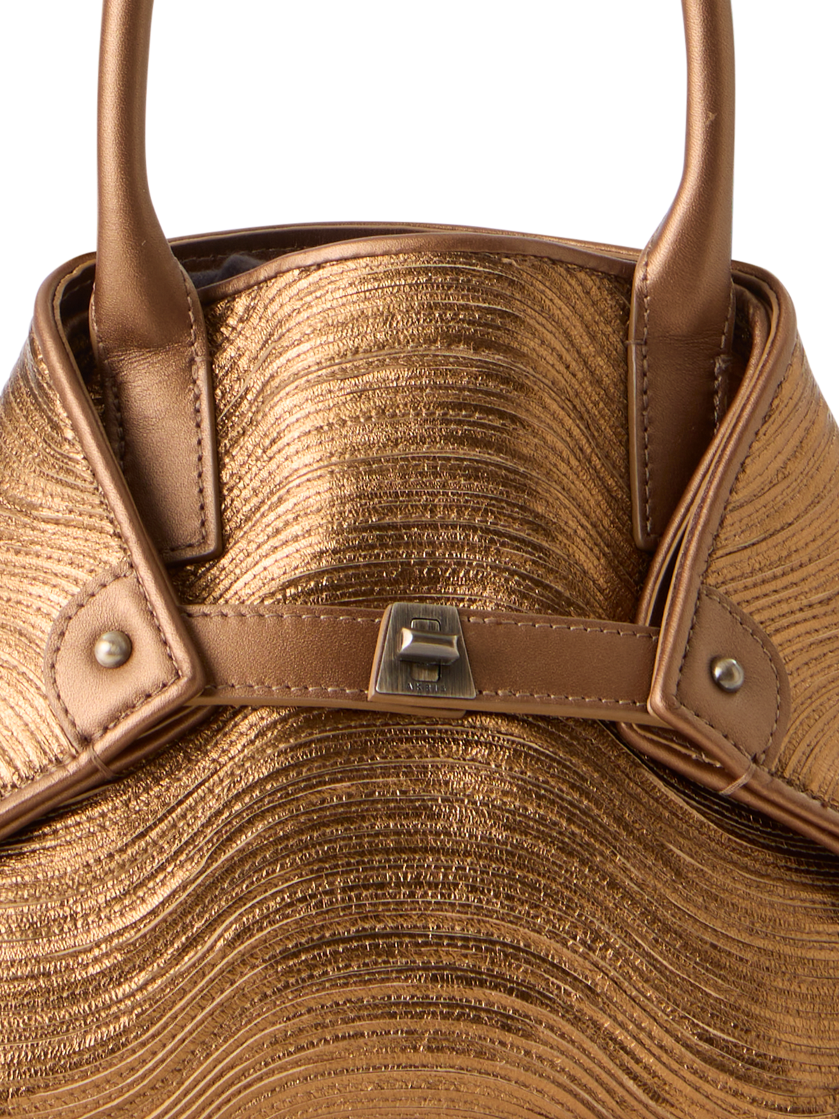 Designer Ai Little Top Handle Tote - gold