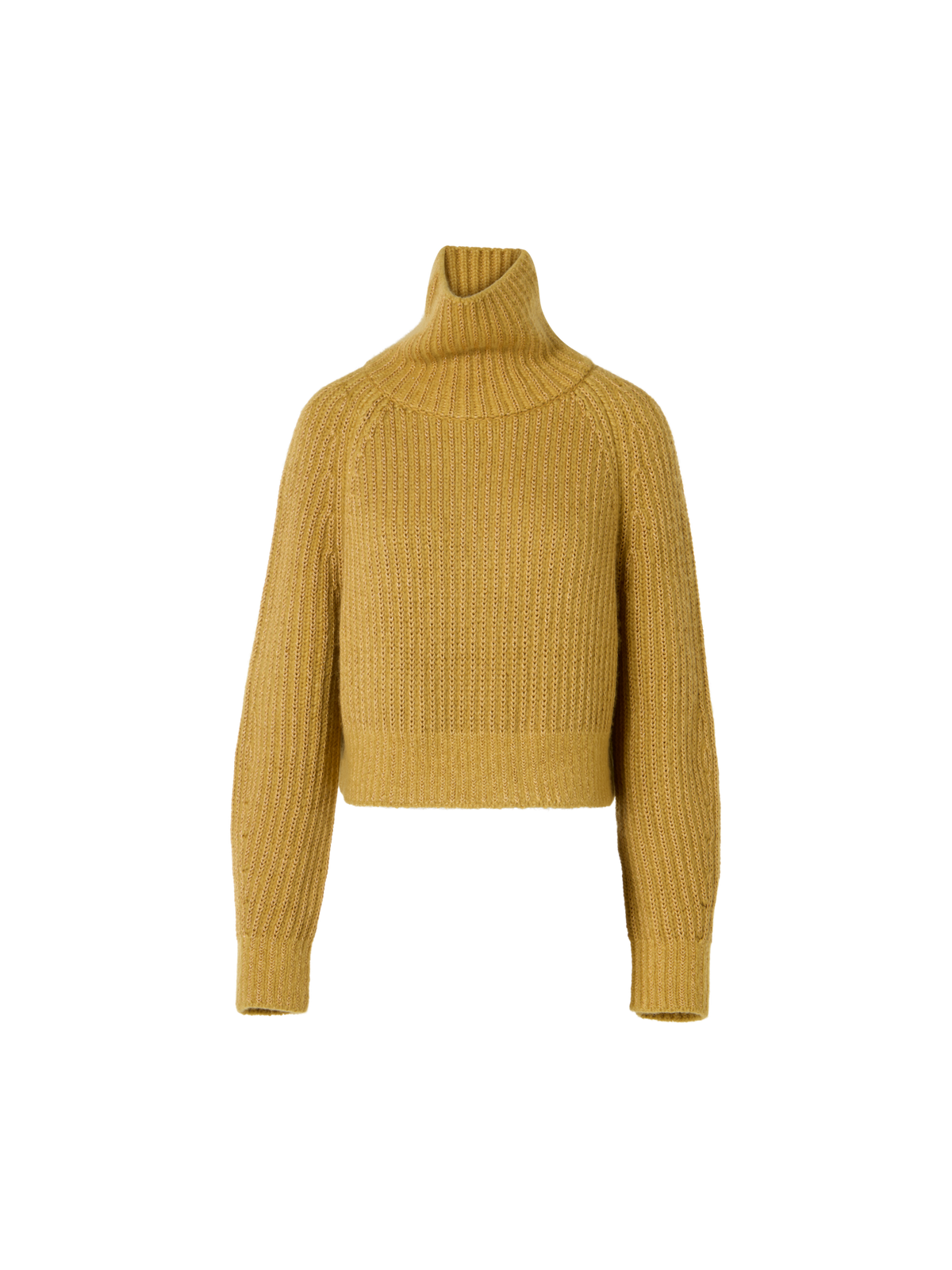 Designer Chunky Cashmere Silk Lamé Turtleneck - gold