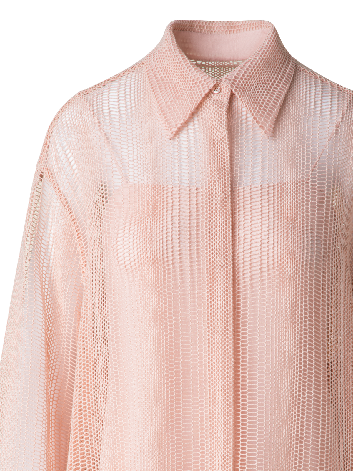 Designer Oversized Embroidered Blouse - pastel - pink