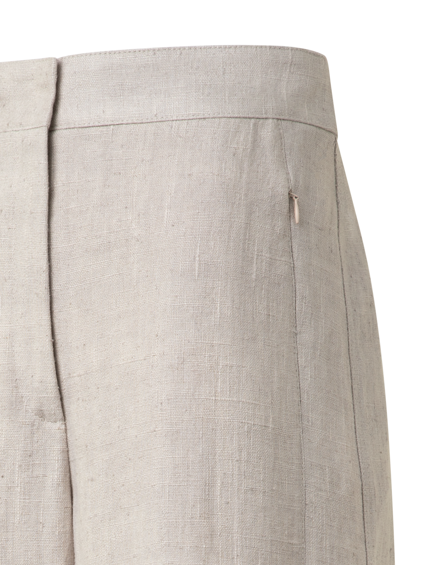 Designer Washed Raw Linen Culotte Pants - neutral - pastel - beige