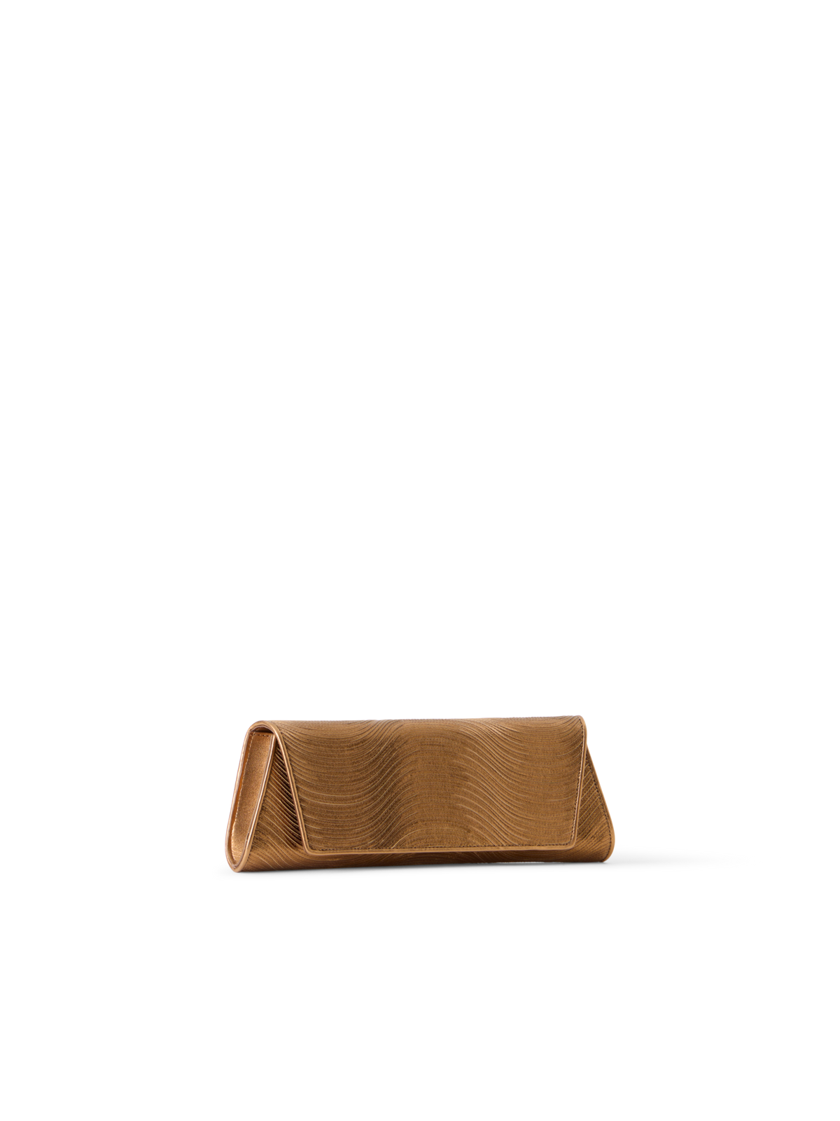 Designer Anouk Small Trapezoid Clutch - gold