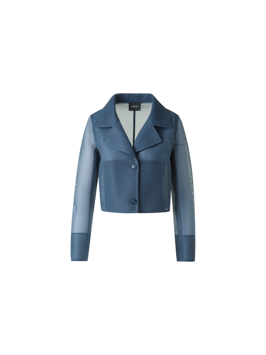 Cropped Jacket in Sheer Techno Grid – Akris