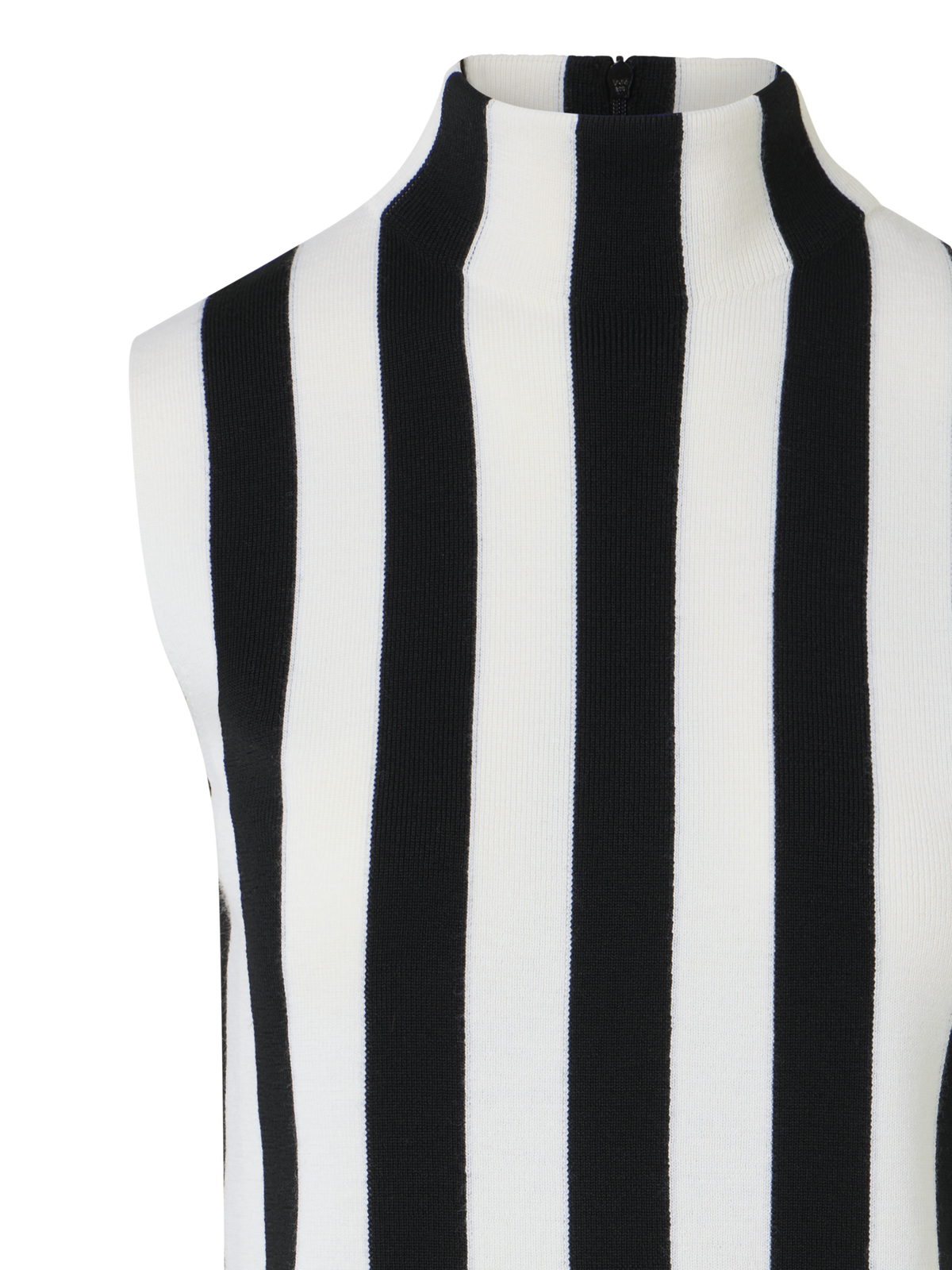 Designer Striped Full Needle Merino Knit Top - multicolor