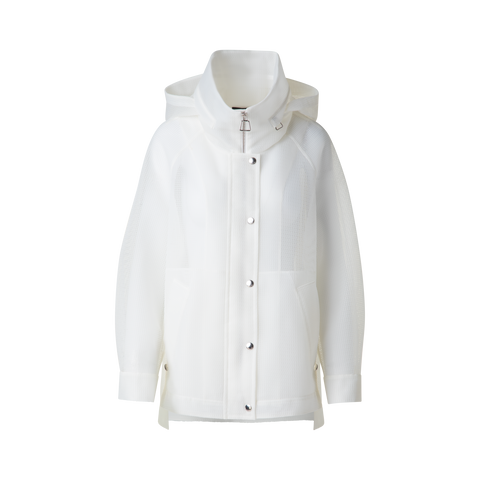 Water Repellent Parka in Sheer Techno-Grid