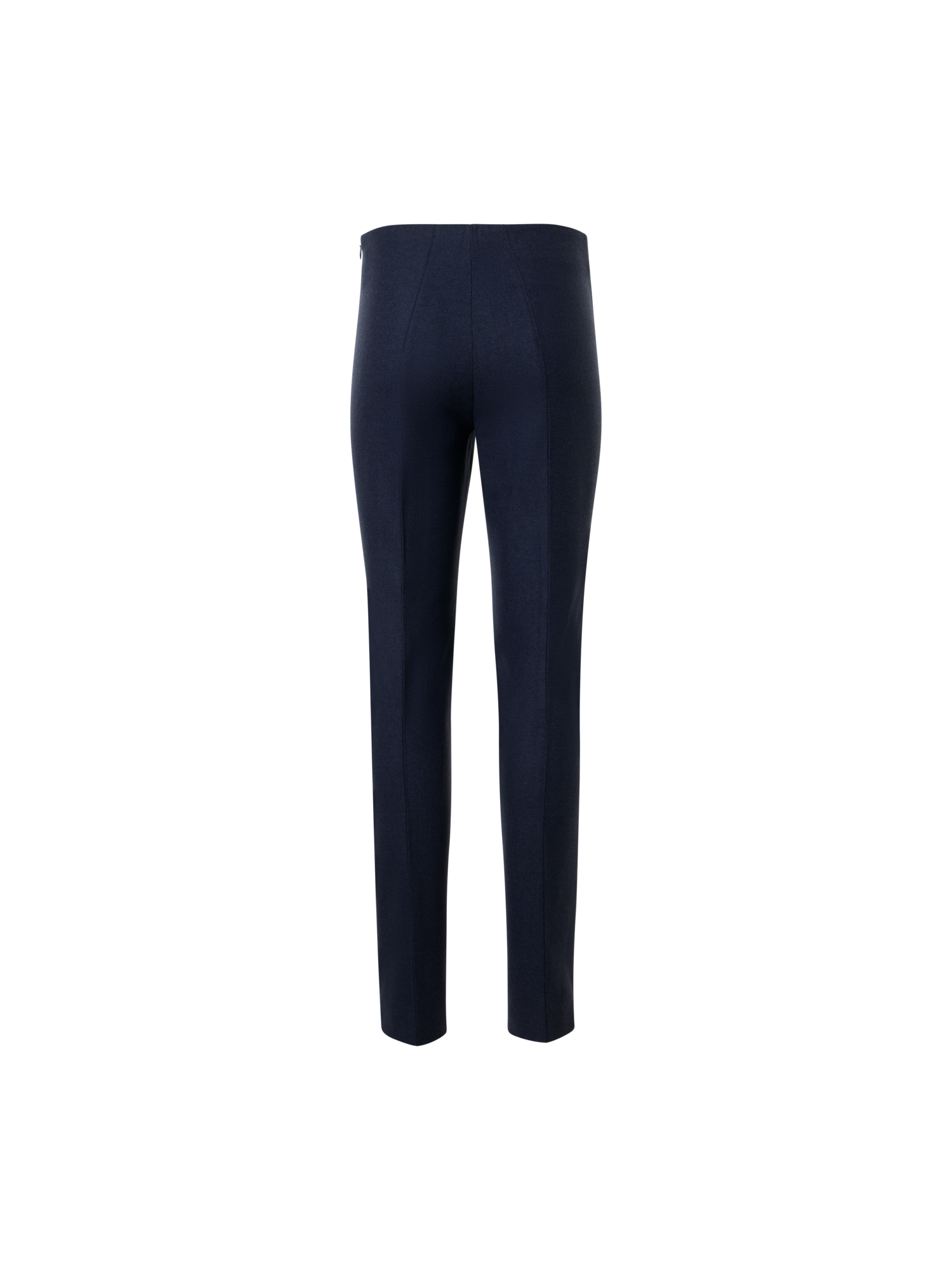 Designer Slim Wool Stretch Flannel Pants - black