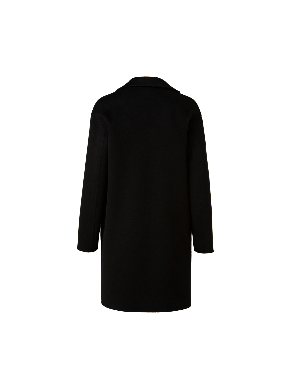 Designer Single Breasted Coat from Cashmere Double-Face - black